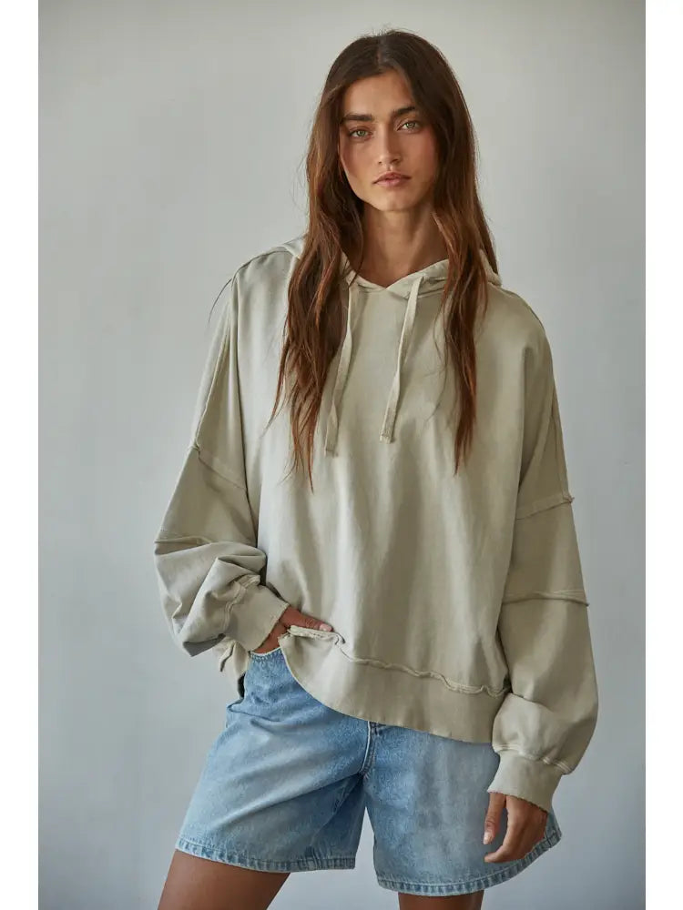 Knit Cotton Sweatshirt Hoodie