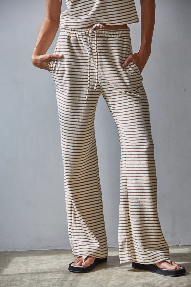Cotton Striped Flare Pant