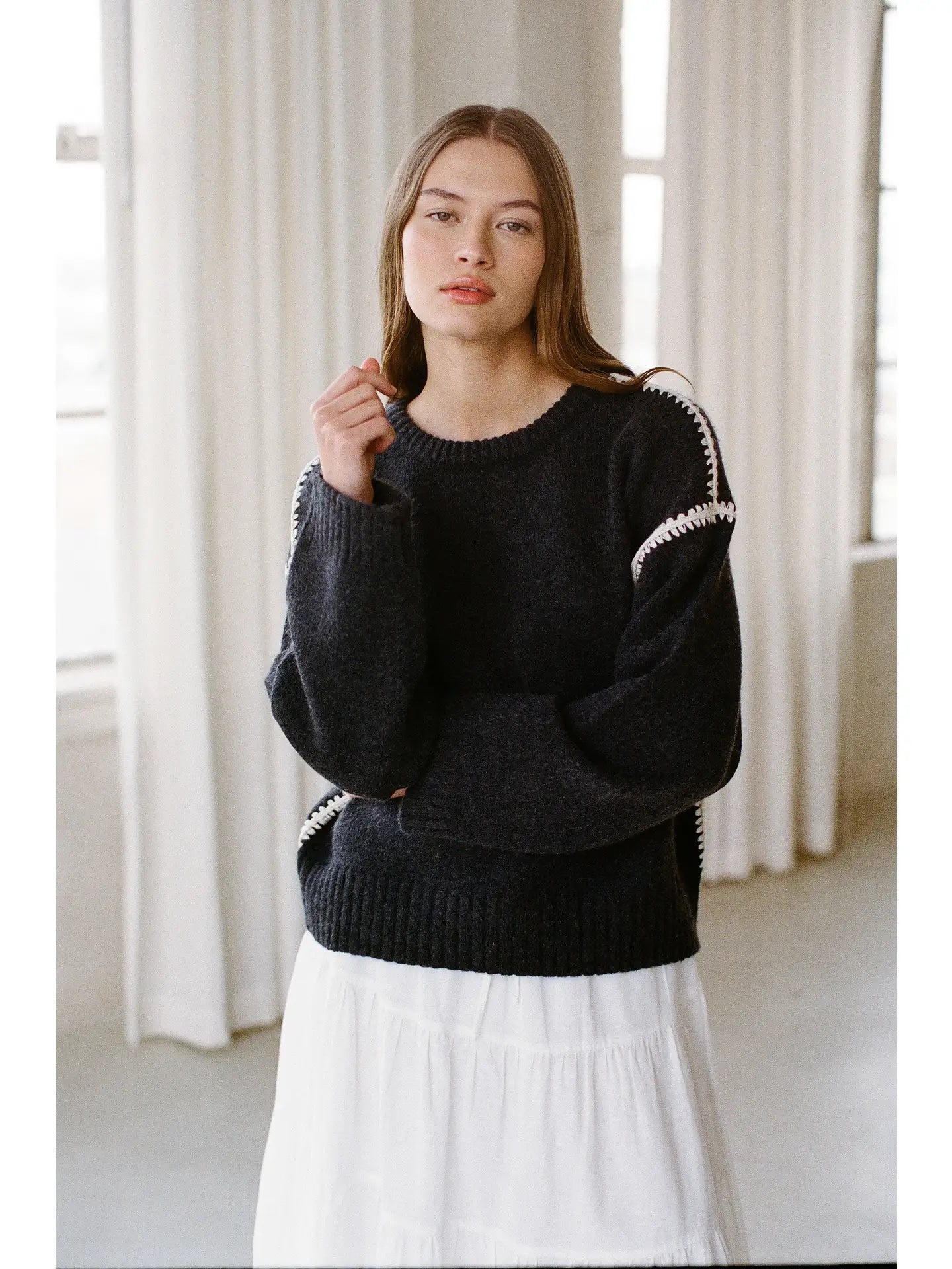 Seam Stith Detail Sweater
