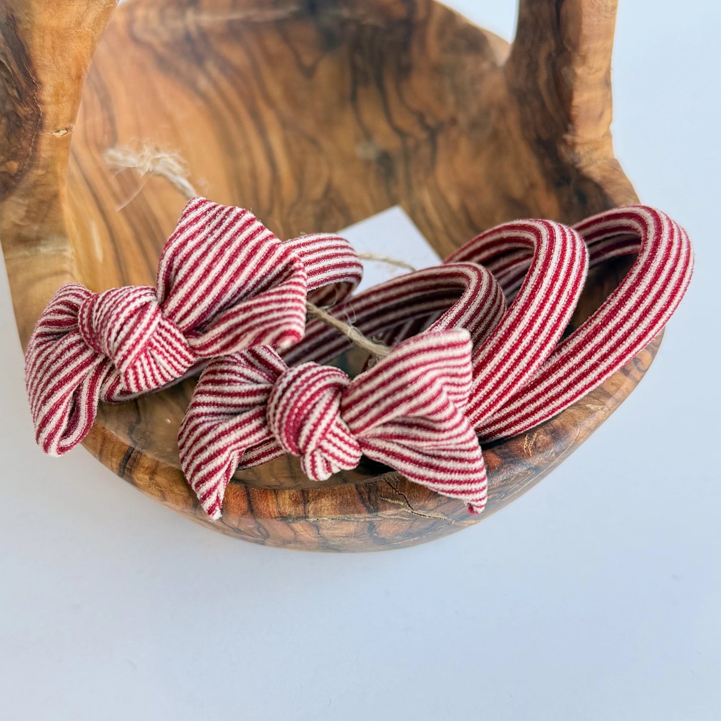 Striped Bow Seamless Hair Ties