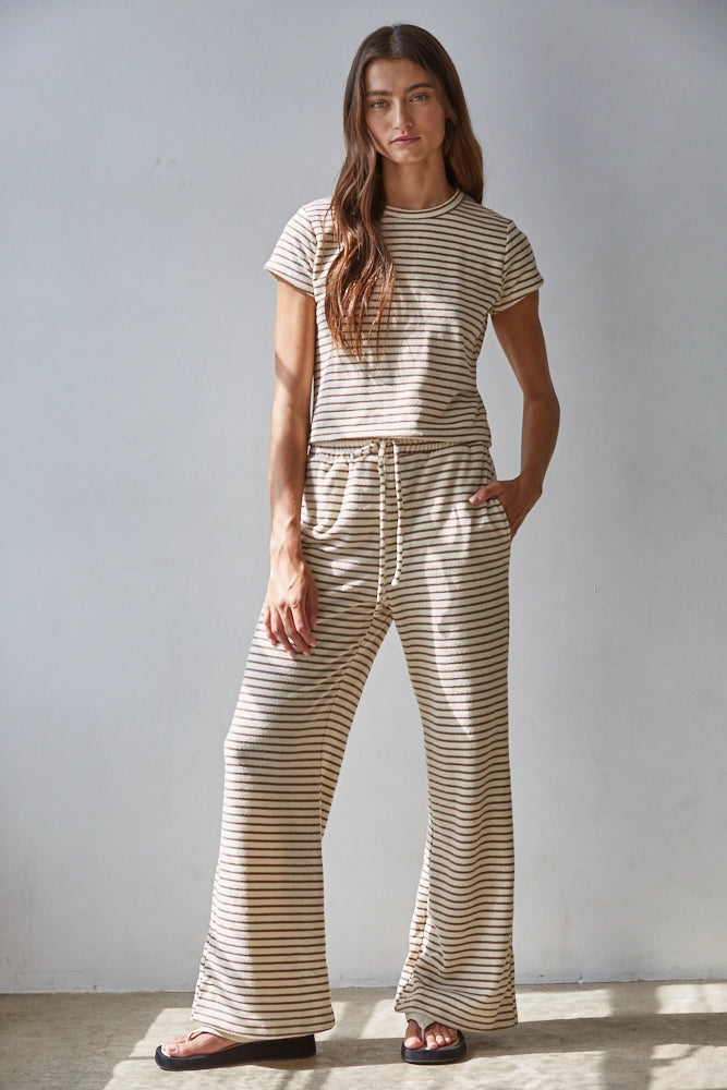 Cotton Striped Flare Pant
