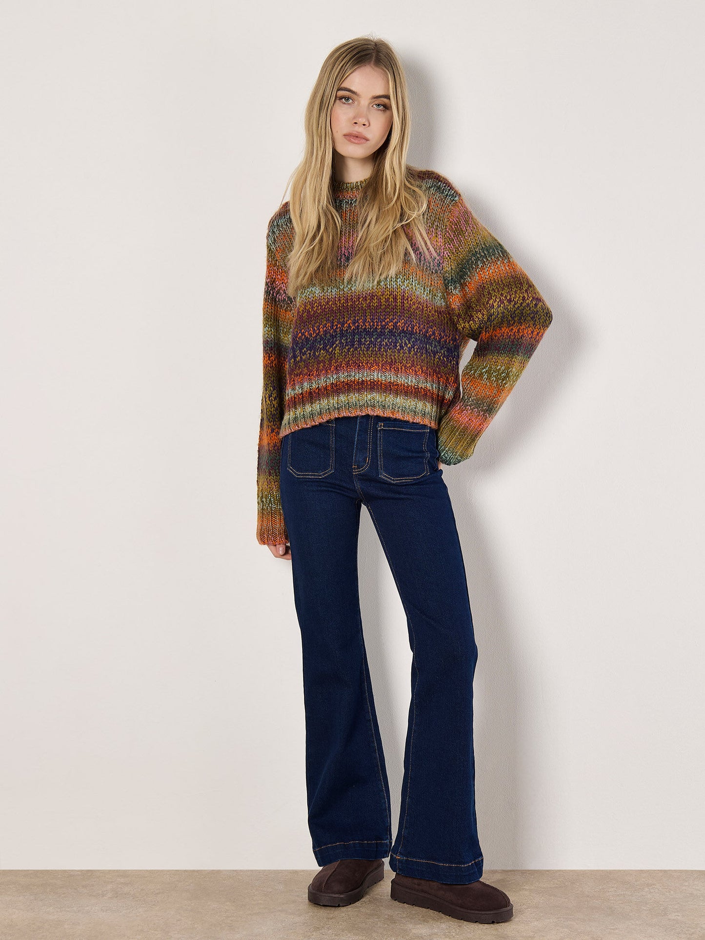 Chunky Knit Multi Color Sweater