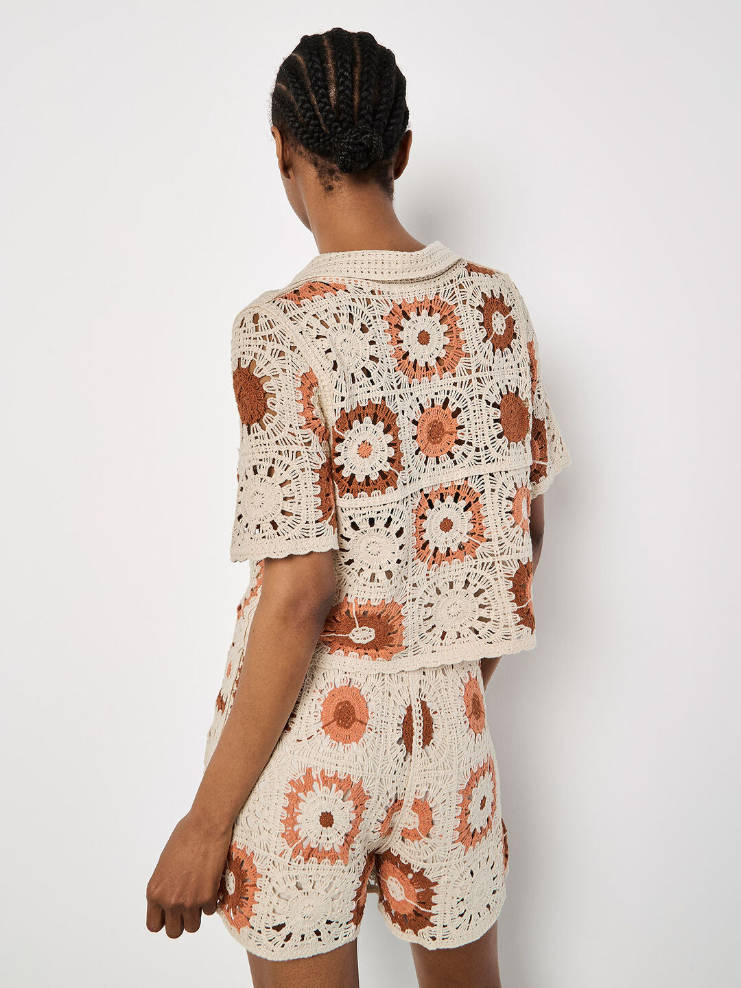 Crochet Squares Collar Top