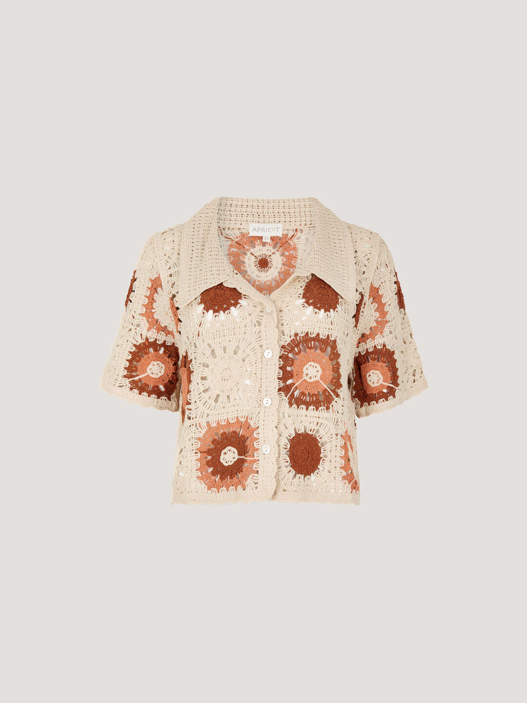 Crochet Squares Collar Top