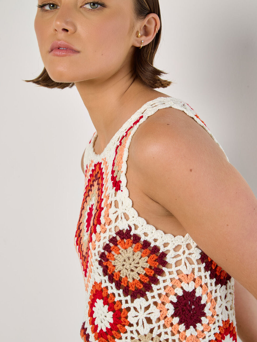 Diamond Crochet Vest Top