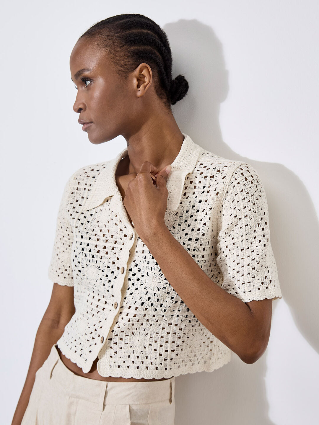 Floral Cotton Crochet Top