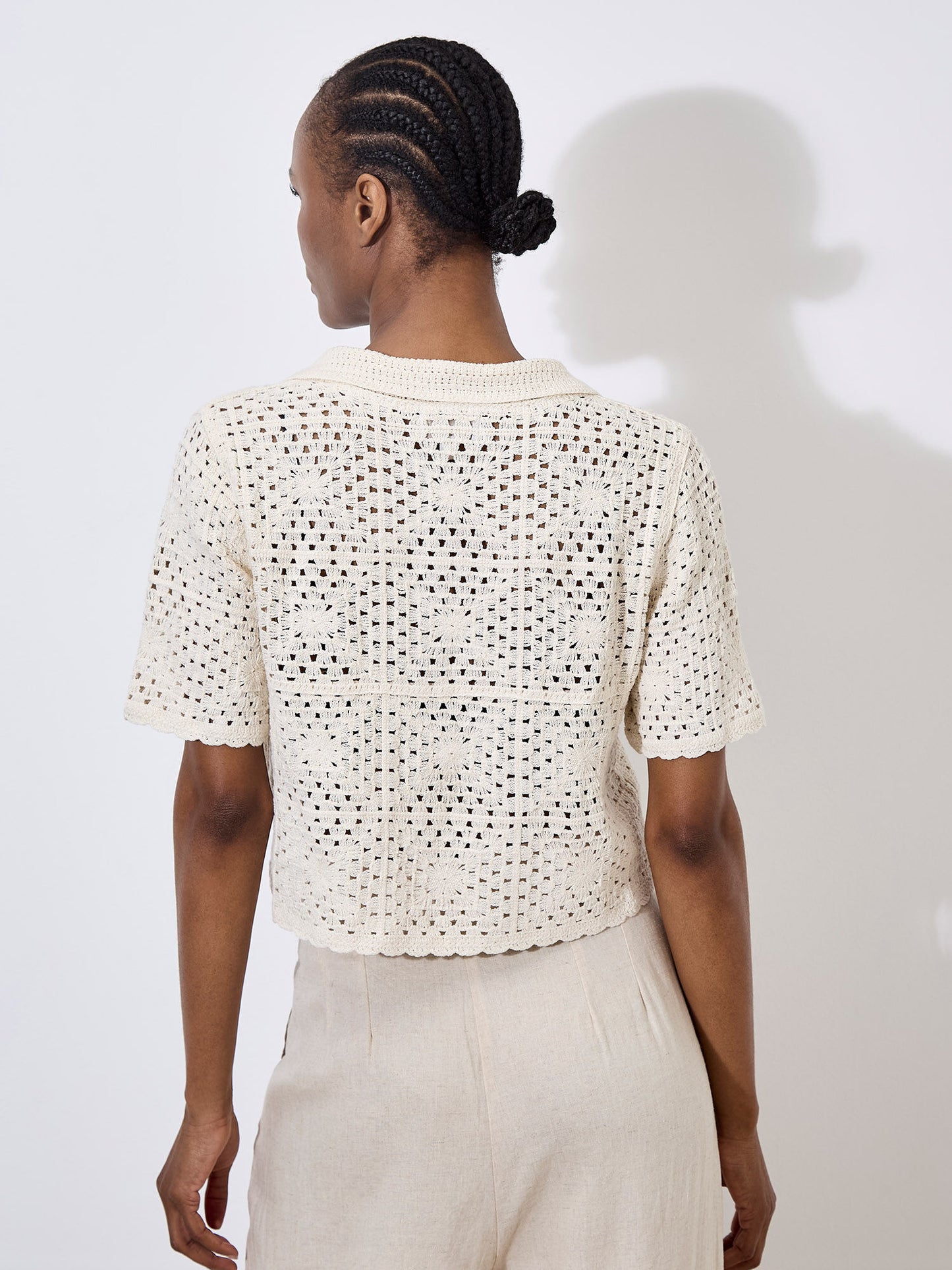Floral Cotton Crochet Top