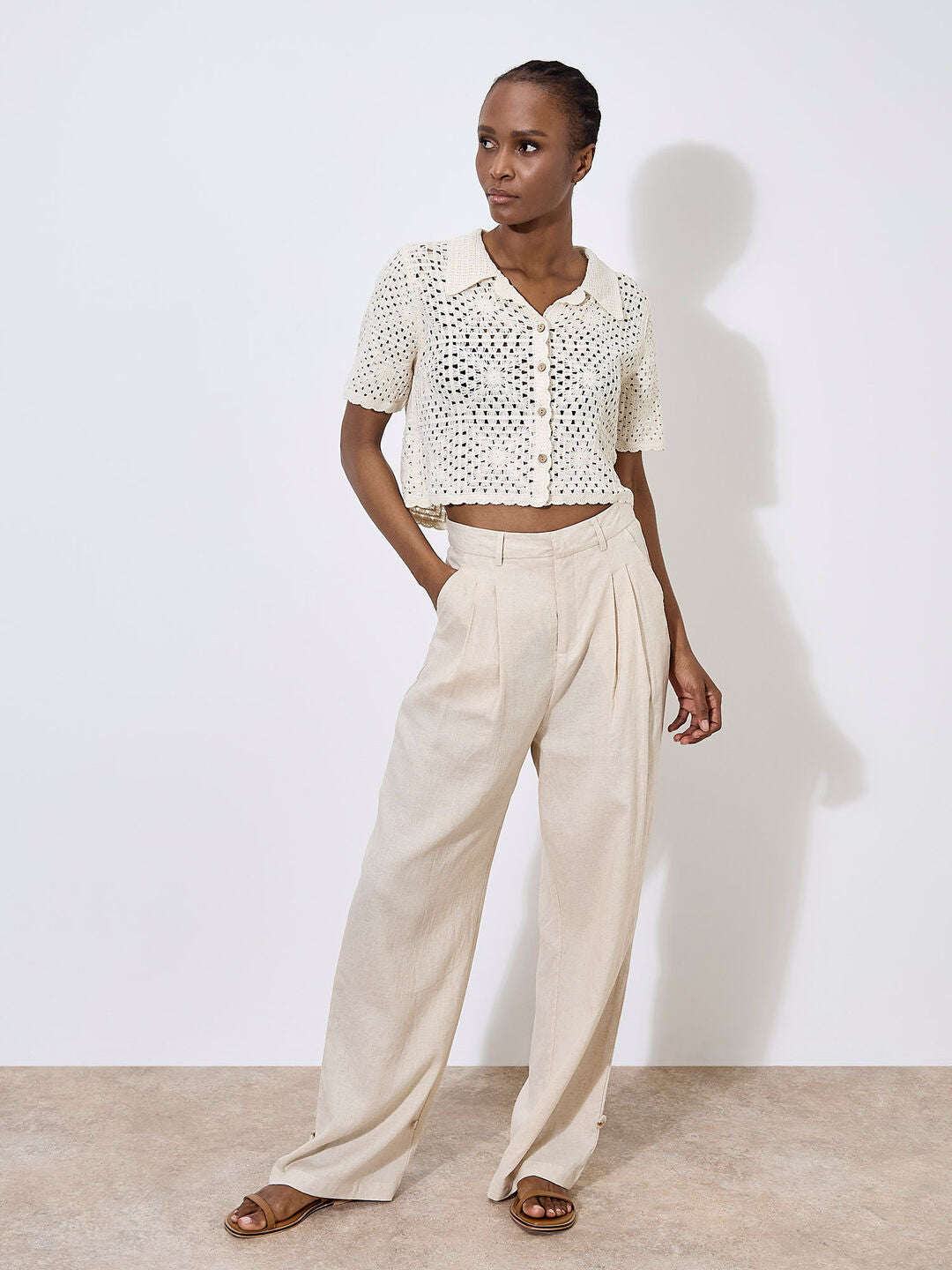 Floral Cotton Crochet Top