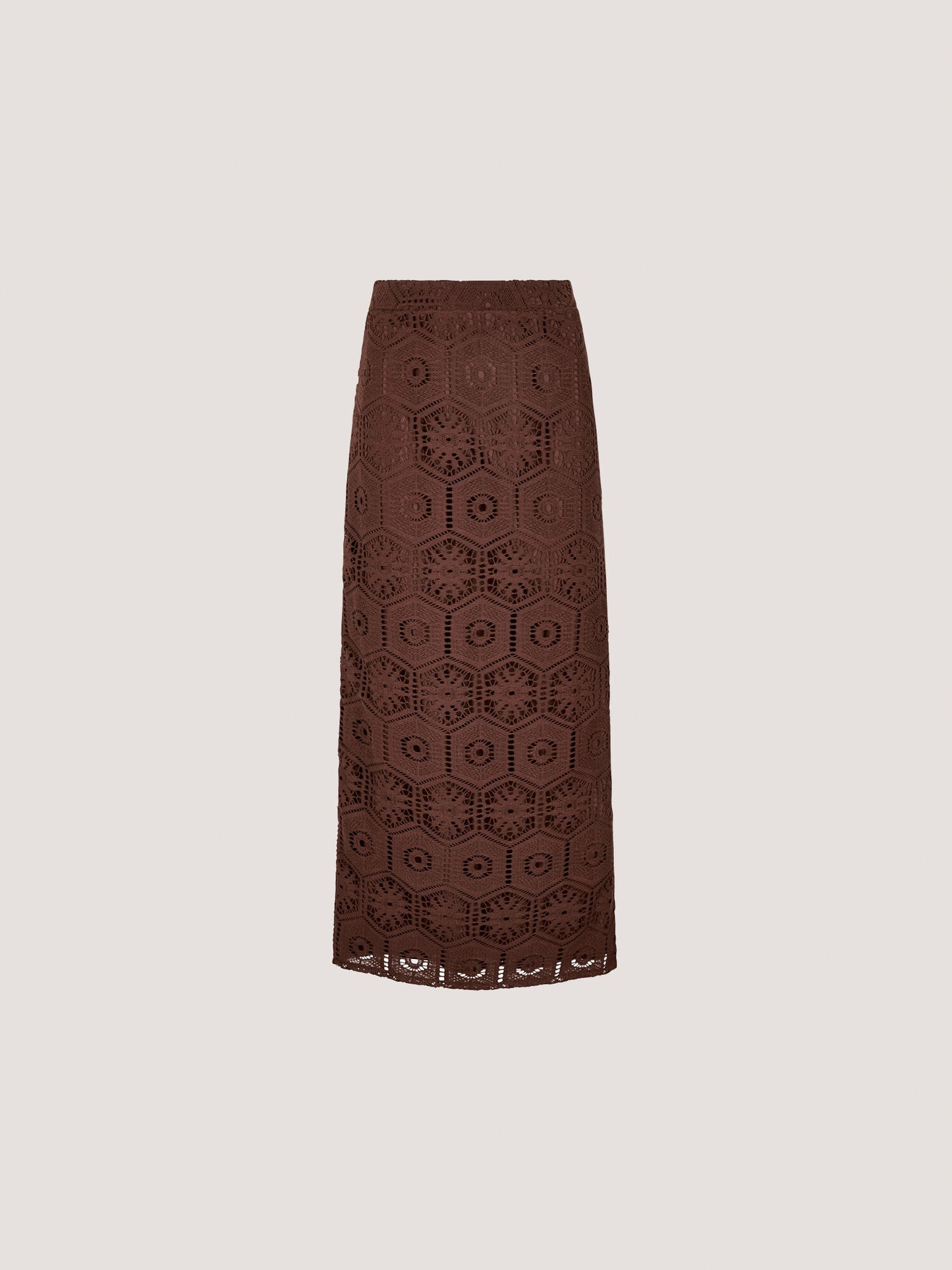 Crochet Lace Side Split Maxi Skirt