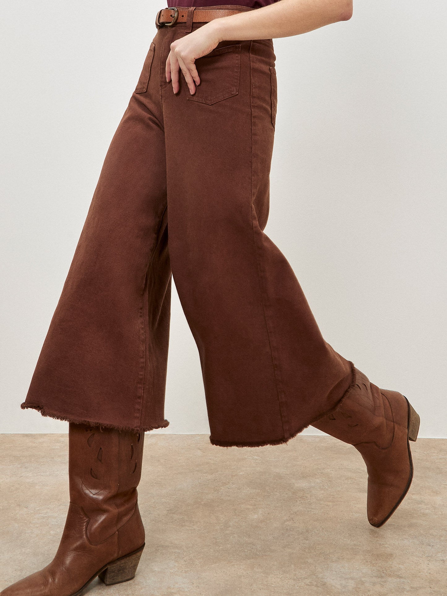 Rust Giana High Waist Palazzo Jeans