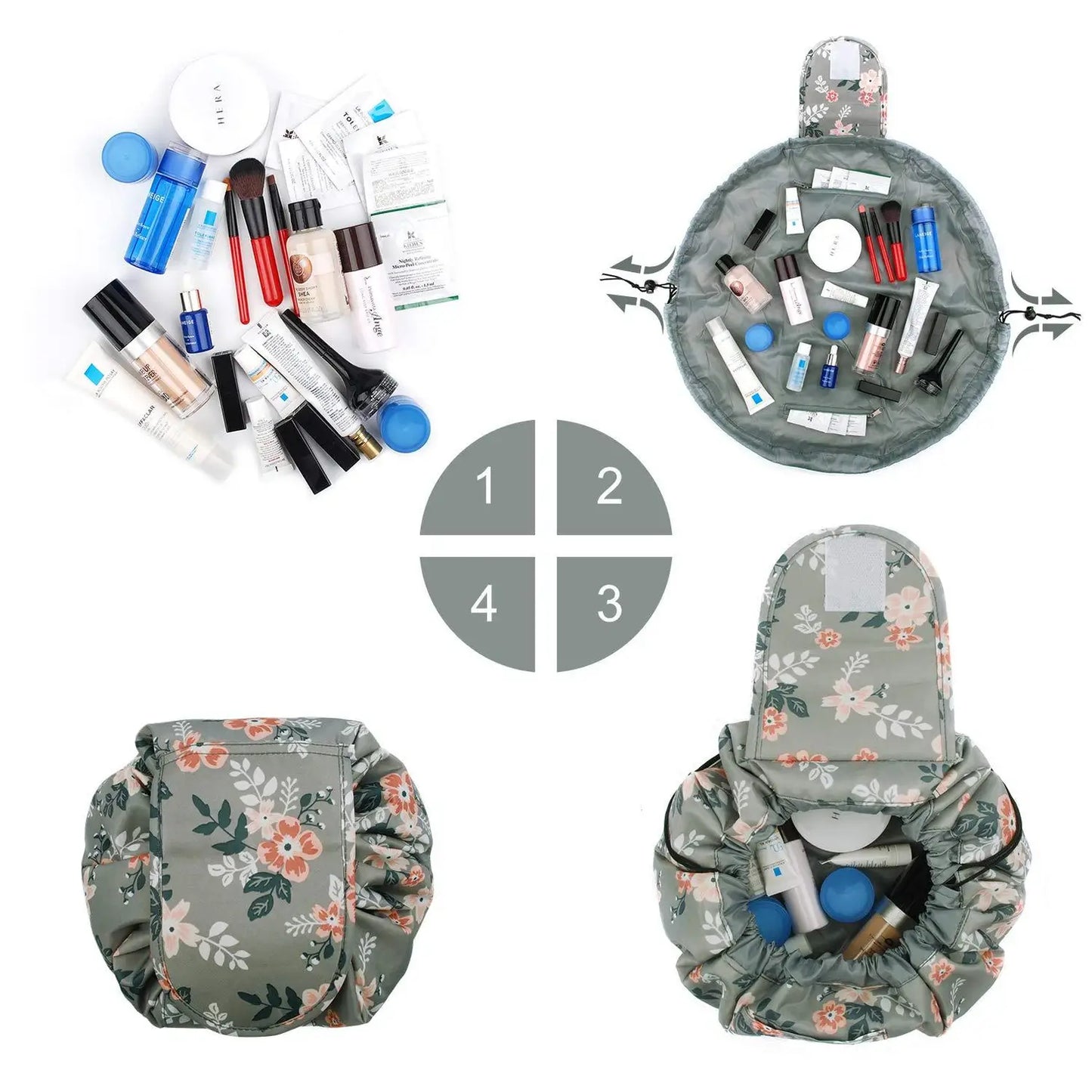 Lazy cosmetic bag
