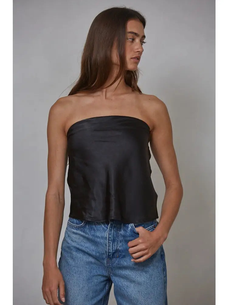 Spandex Satin Tube Top