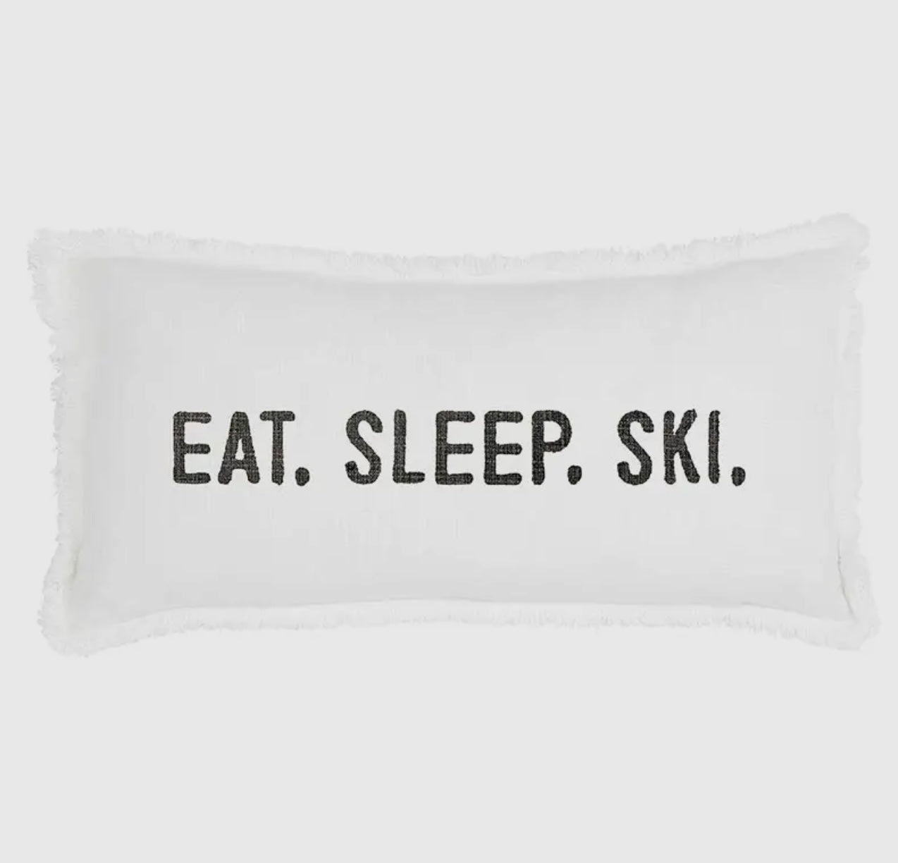 Eat Sleep Ski Lumbar Pillow