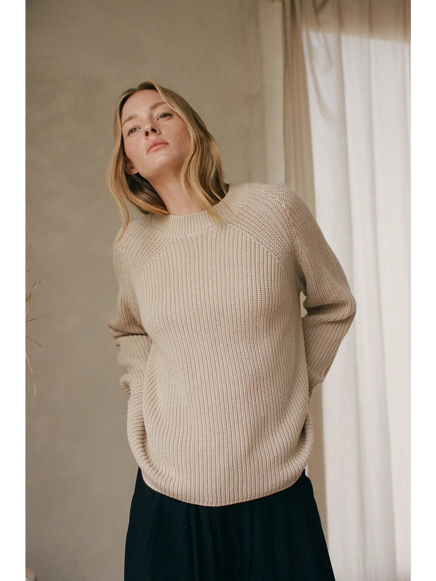 Knit Cotton Sweater Top