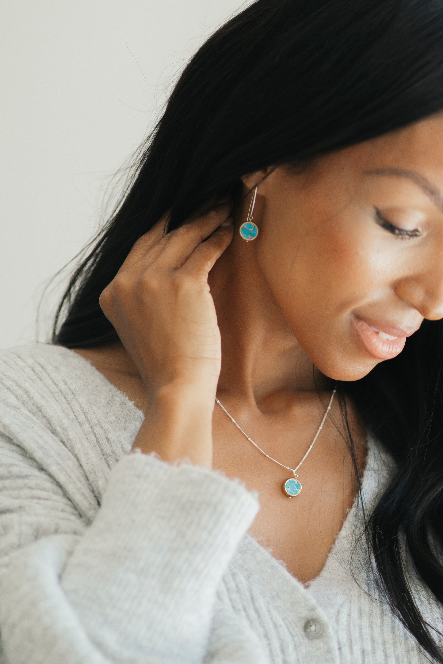 Veda Mosaic Turquoise Earring