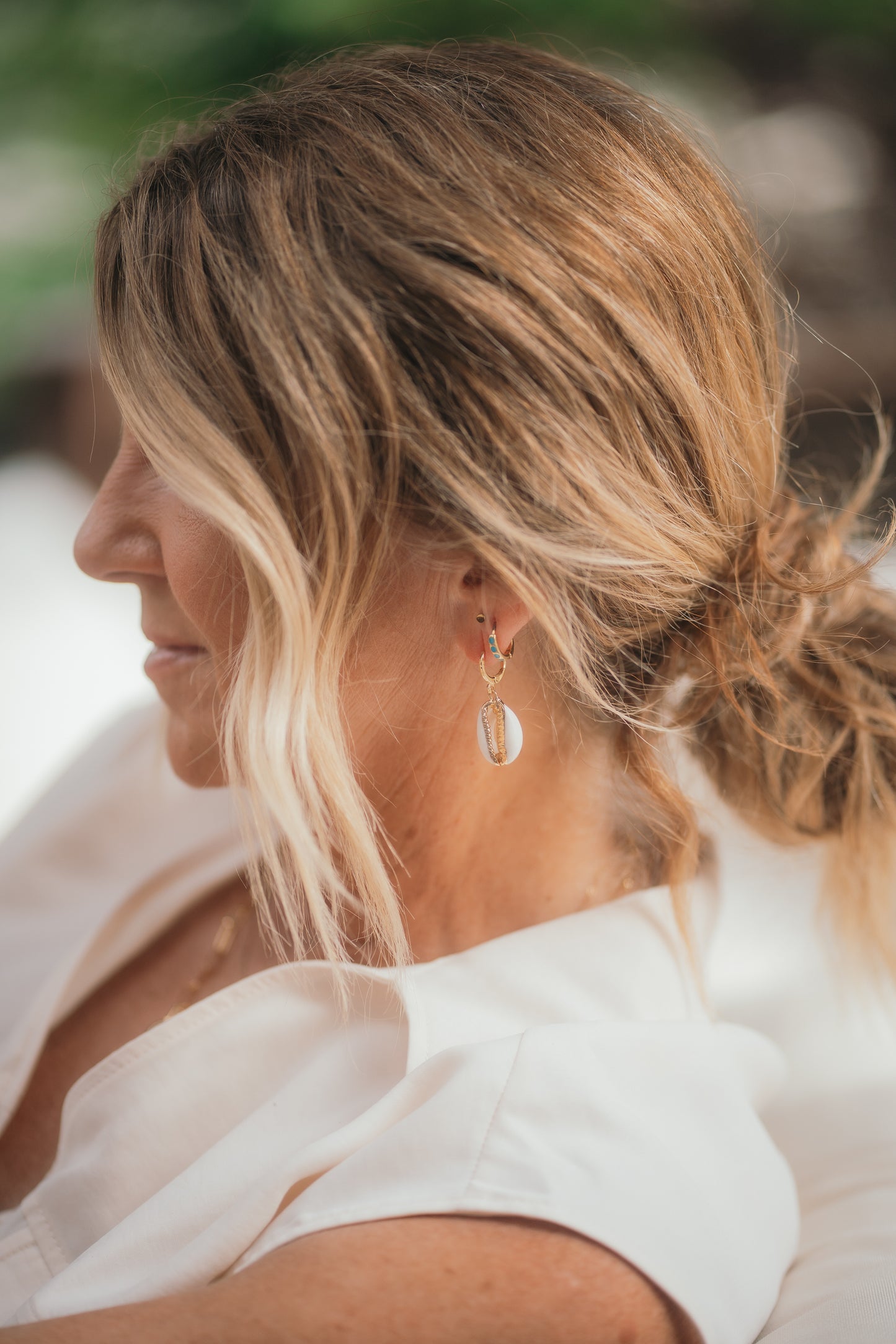 Cowrie Shell Earring