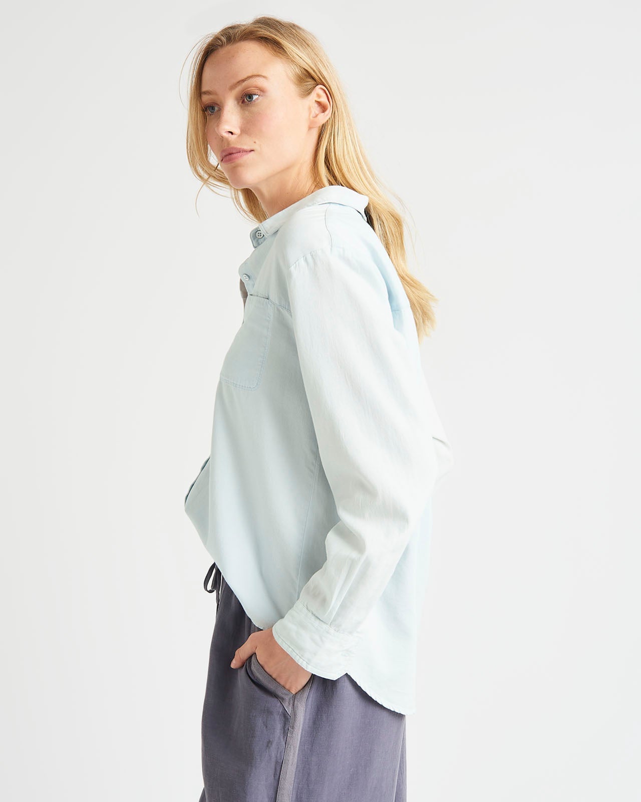 Evans Chambray Button Up Shirt