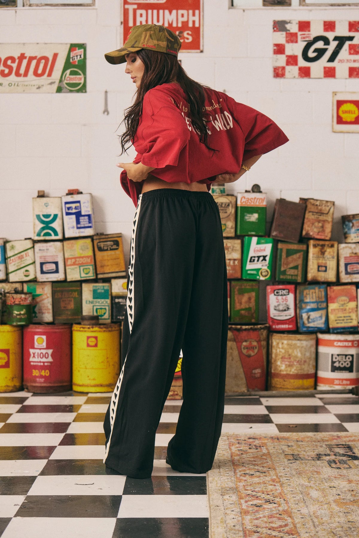 The Raving Hearts Pants Black