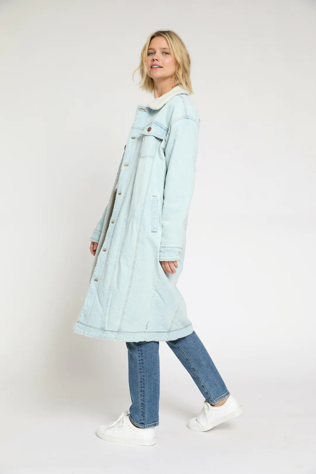 James Sherpa Long Coat