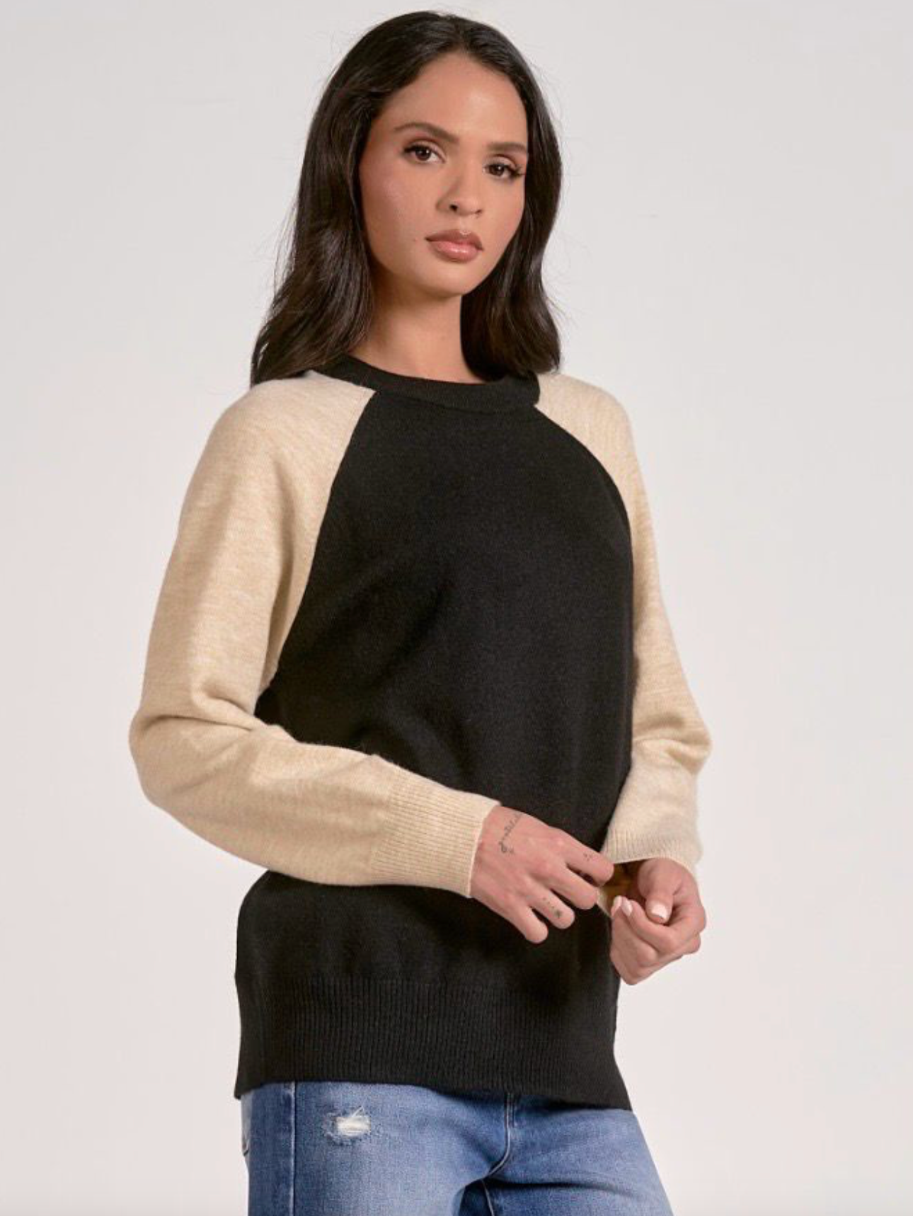 Colorblock Raglan Sweater