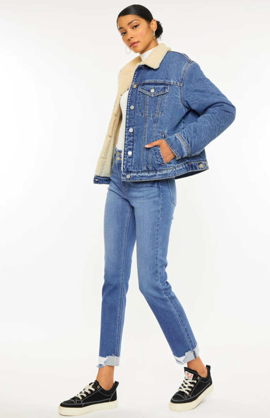 Rosalia Cropped Sherpa Jacket