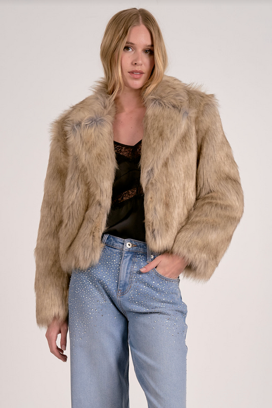 Cropped Fur Jacket