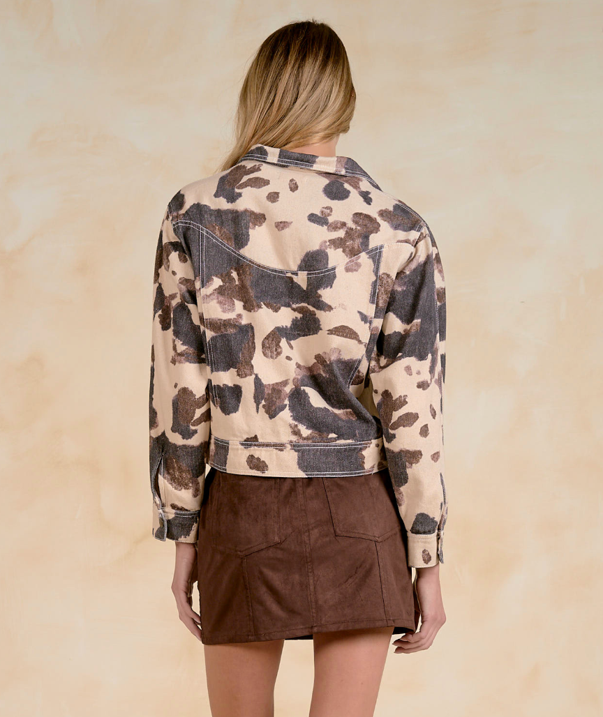 Cow Denim Jacket