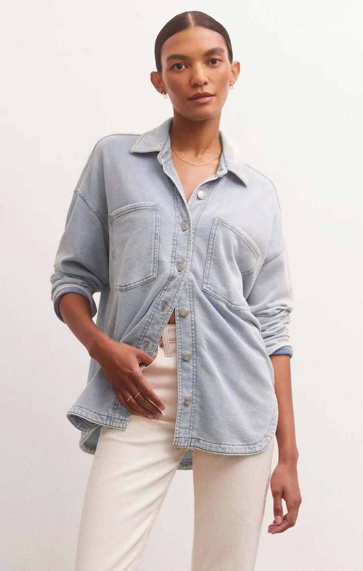 All Day Knit Denim Shirt