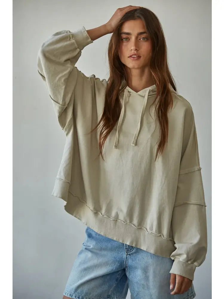 Knit Cotton Sweatshirt Hoodie
