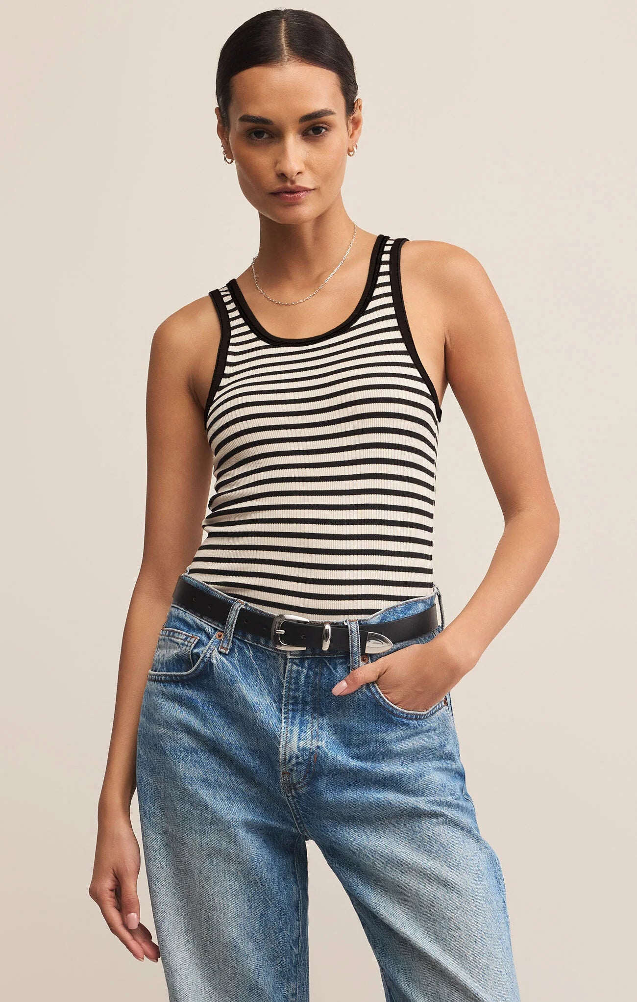 Striped Scoop Tank