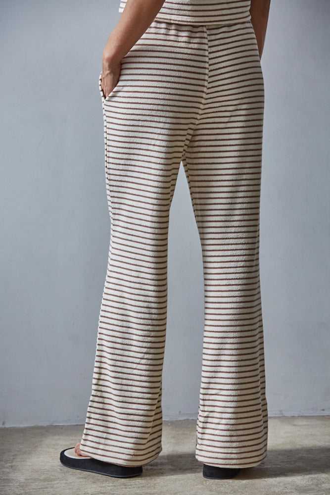 Cotton Striped Flare Pant