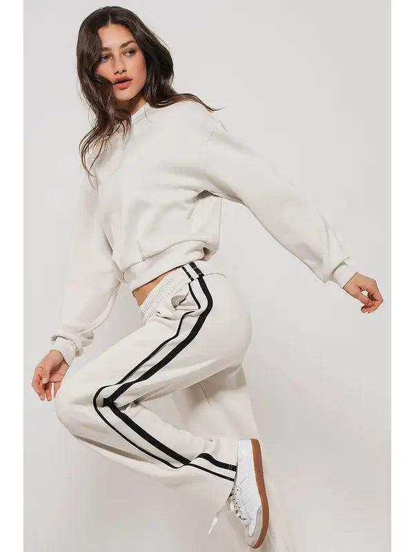 Stripe Drawstring sweatpant