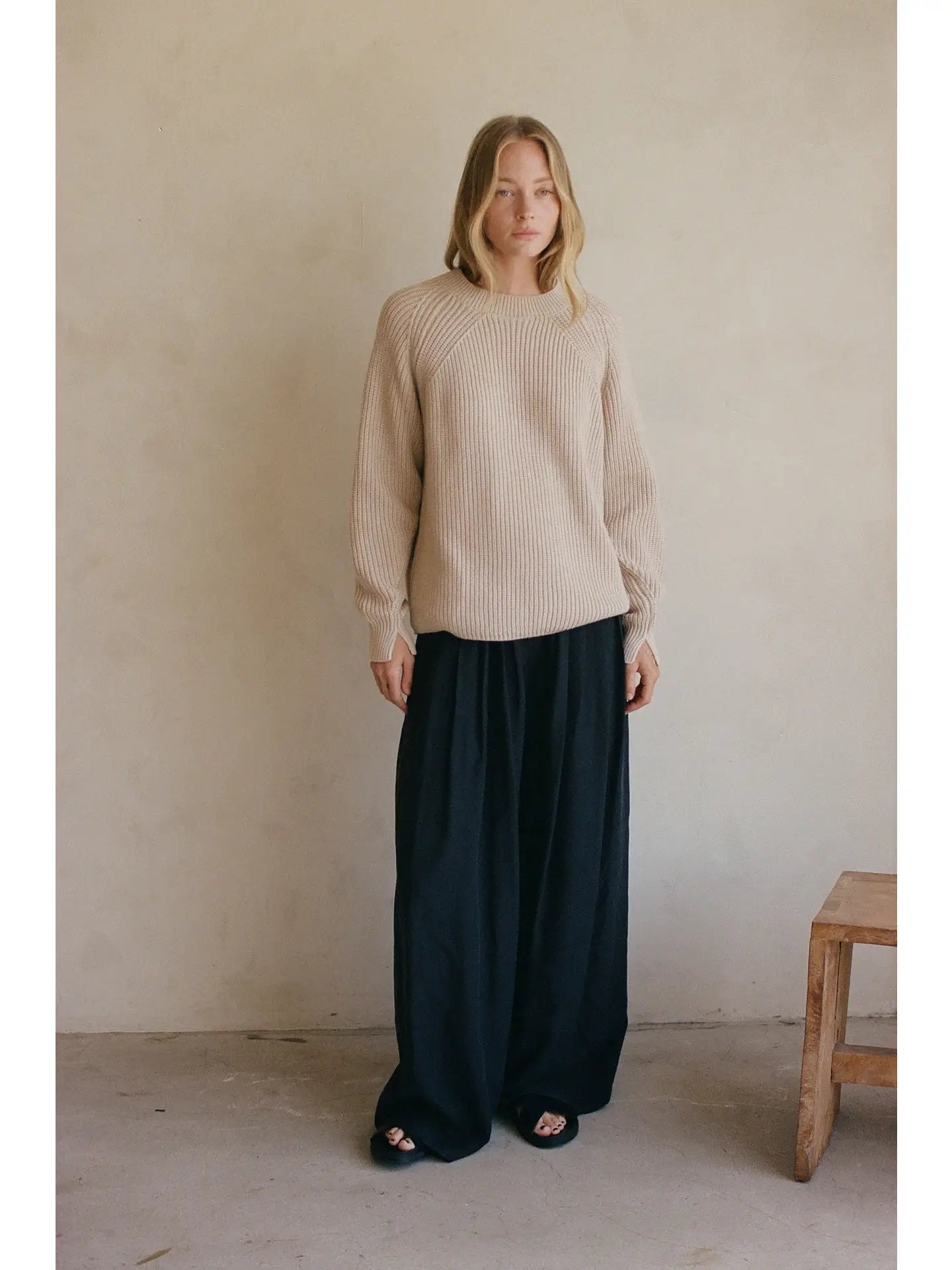 Knit Cotton Sweater Top