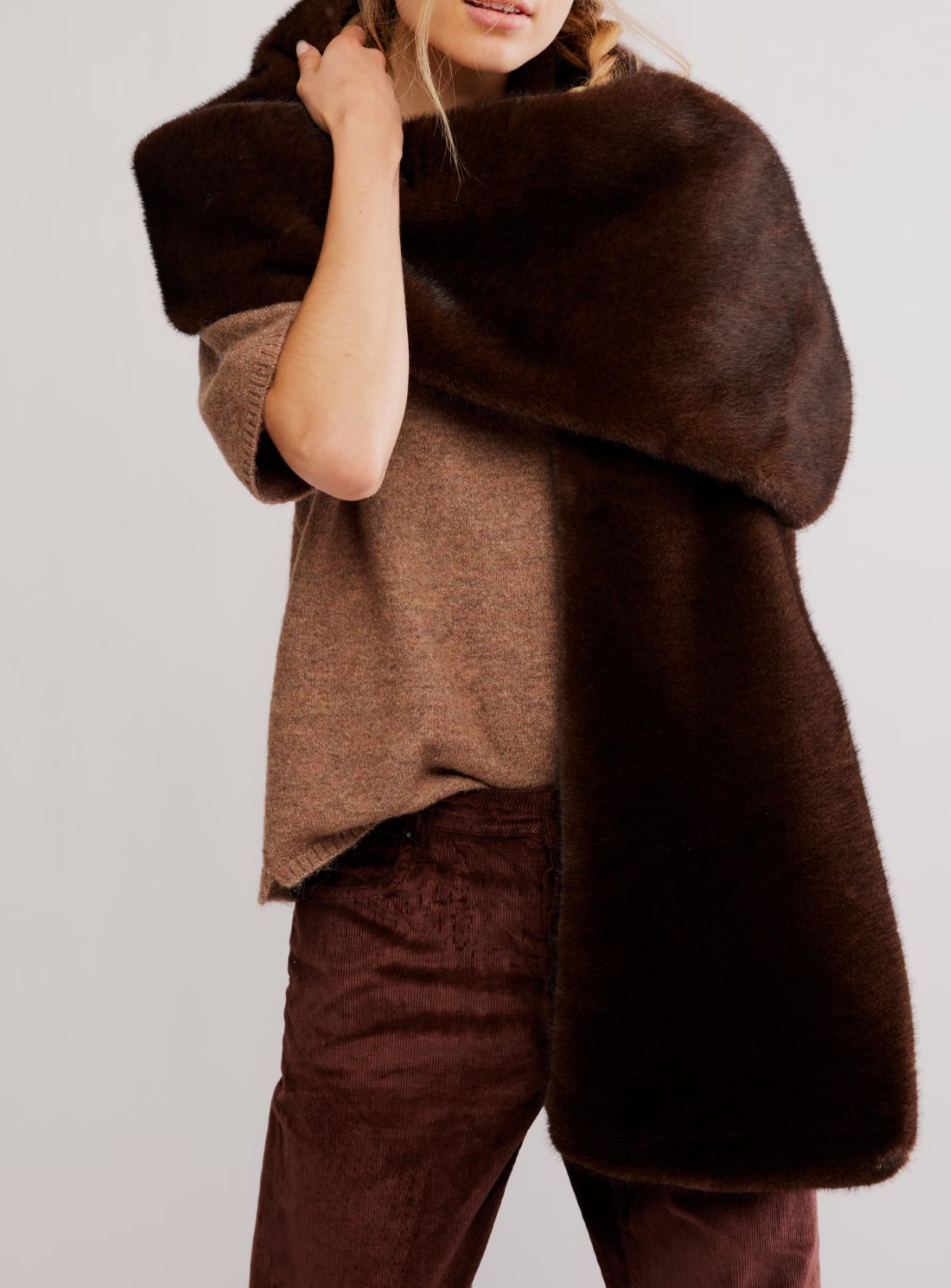 Snow Angel Faux Fur Scarf