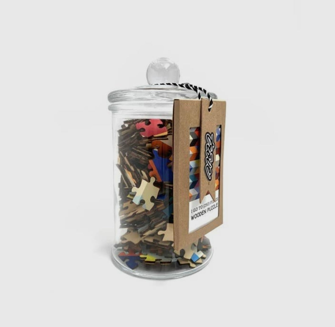 Wooden Puzzle in Jar