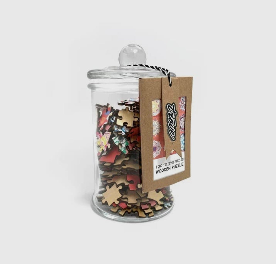 Wooden Puzzle in Jar