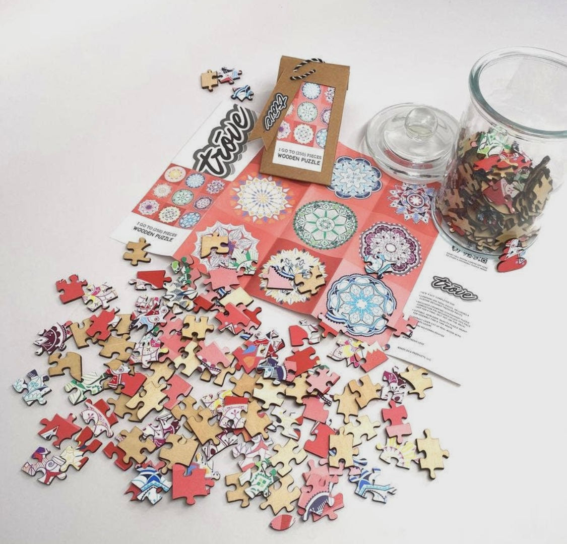 Wooden Puzzle in Jar