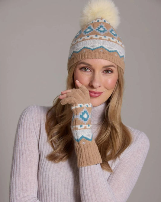 100% Merino Vail Fair Isle Fingerless Glove