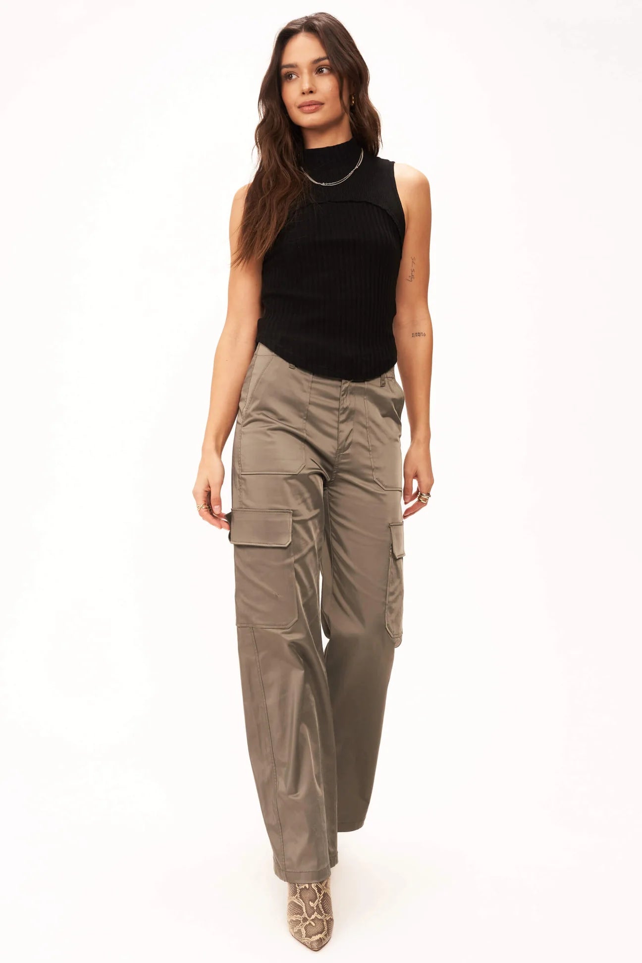 Enza Seamed Rib Mock Tank