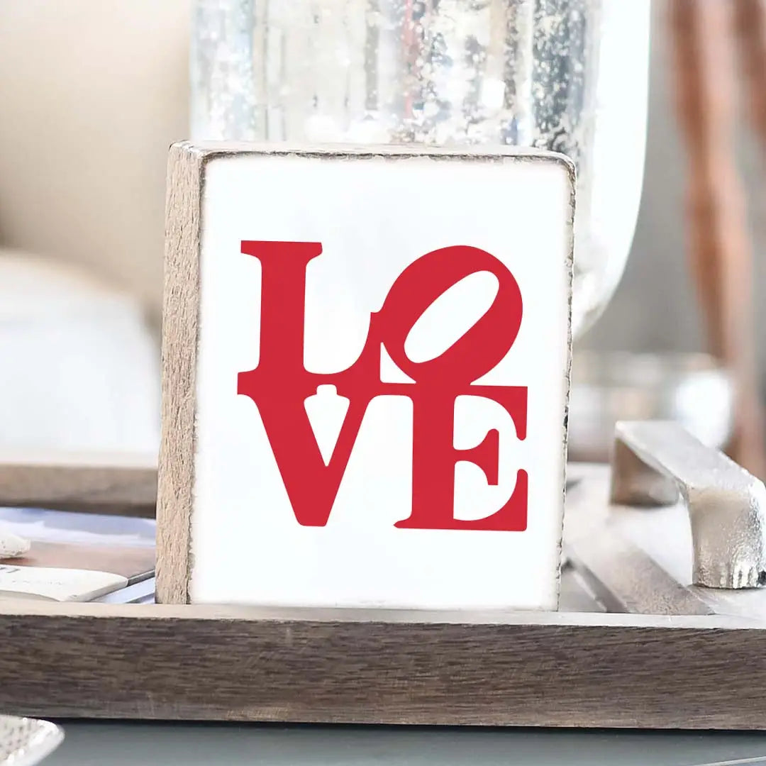 Love Decorative Wooden Block