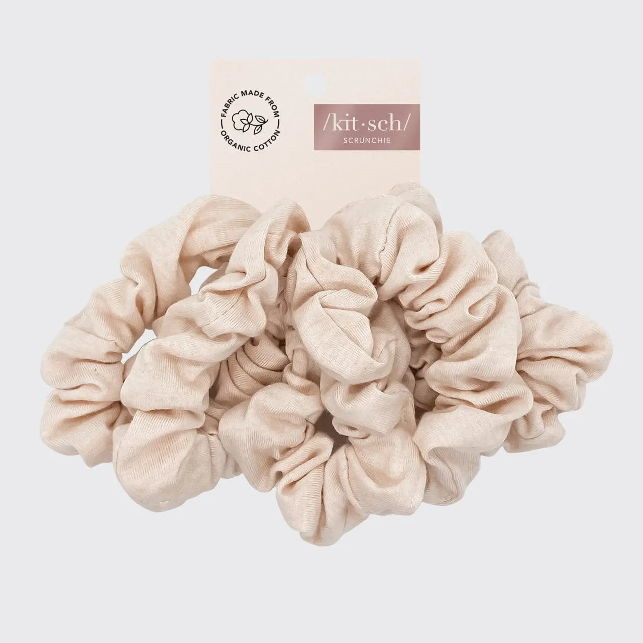 Organic Cotton Knit Scrunchies- 5 piece