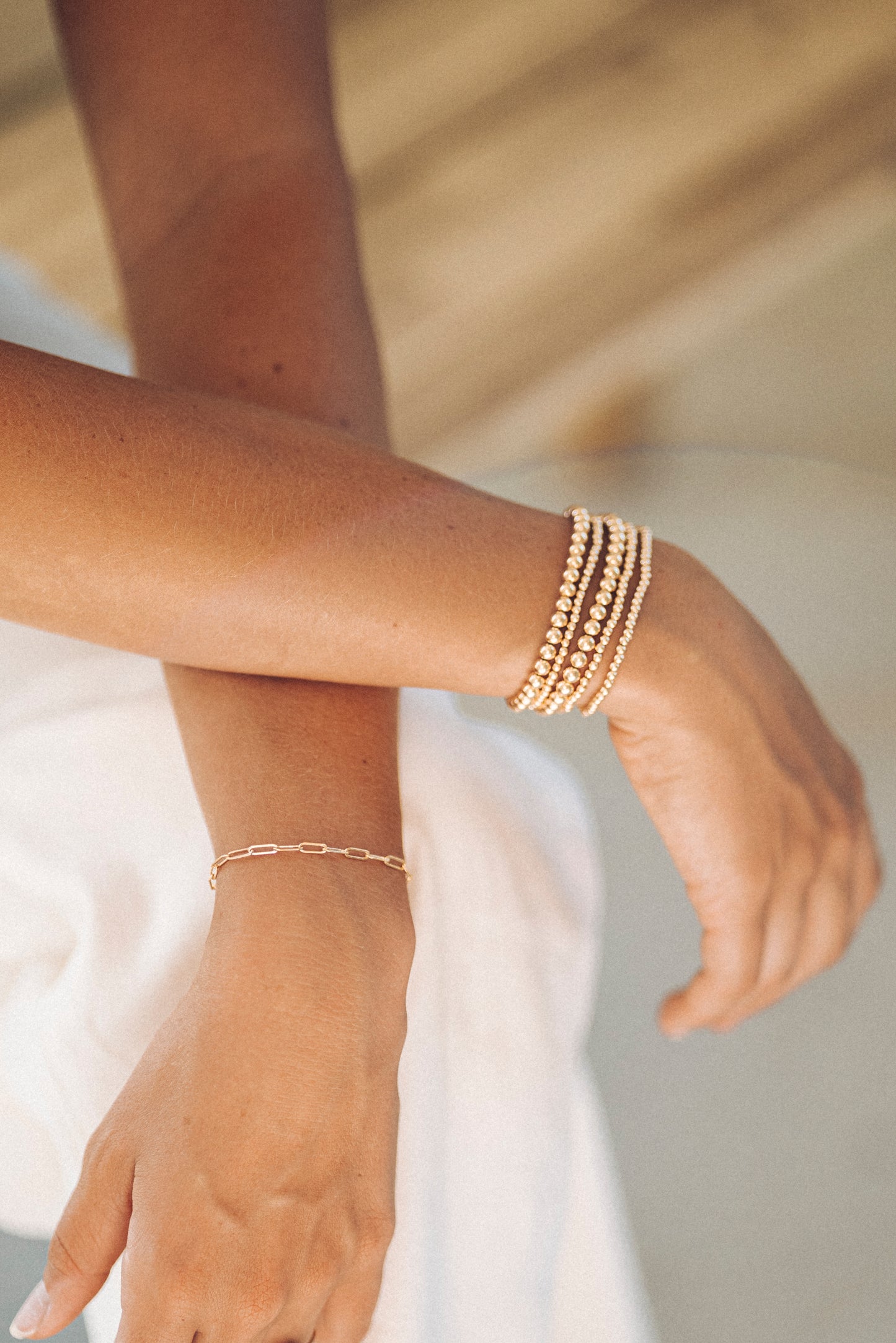 Gold Filled 5 Stack Bracelet