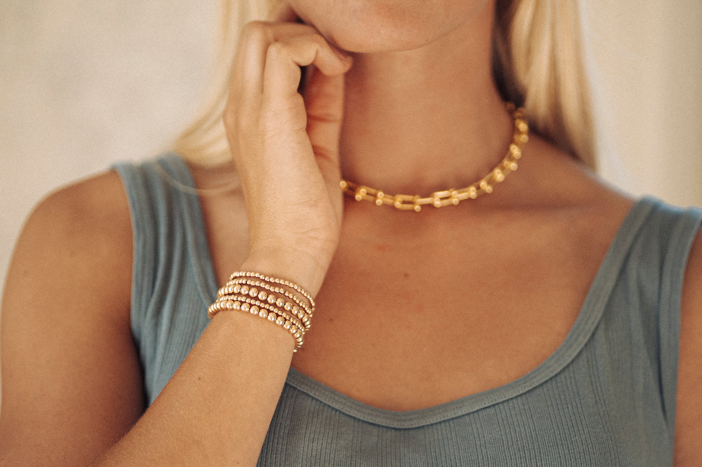 Gold Filled 5 Stack Bracelet