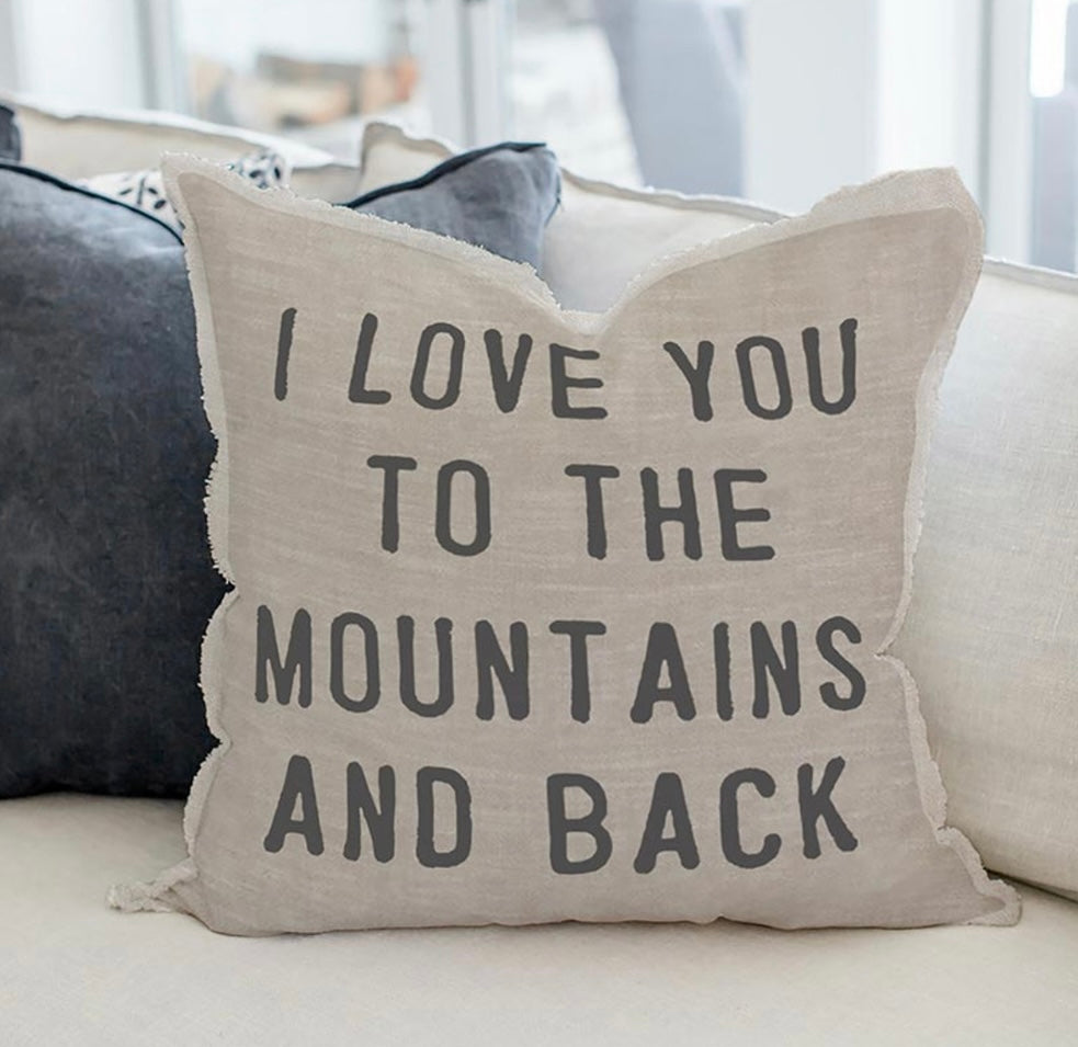 Mountains and Back Pillow