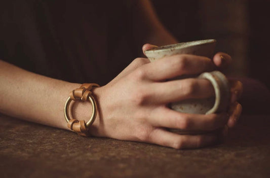 Leather O-Ring Bracelet