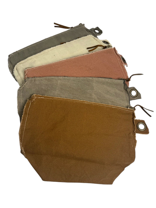 Washed Canvas Zip Bag