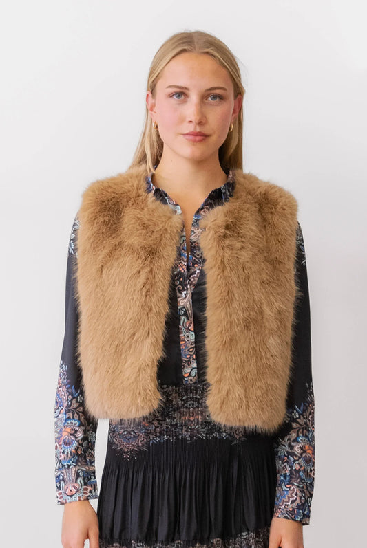 Fur Cropped Vest