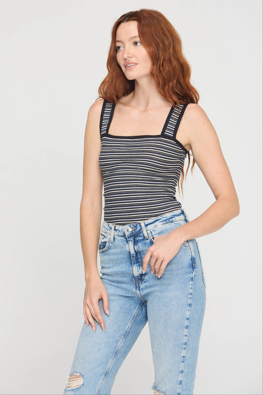Bianca Striped Rib Tank