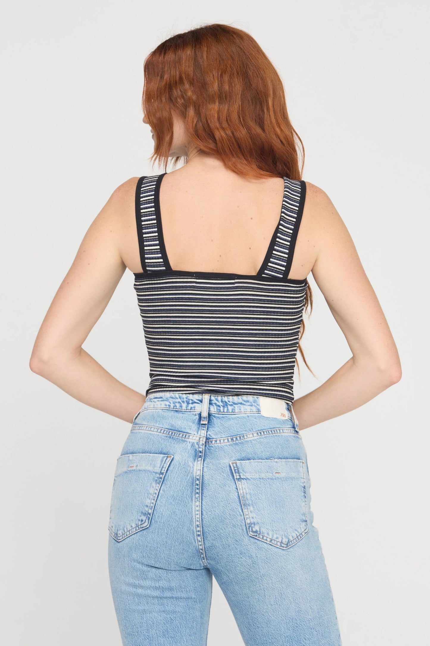 Bianca Striped Rib Tank