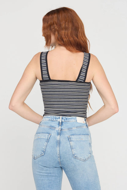 Bianca Striped Rib Tank